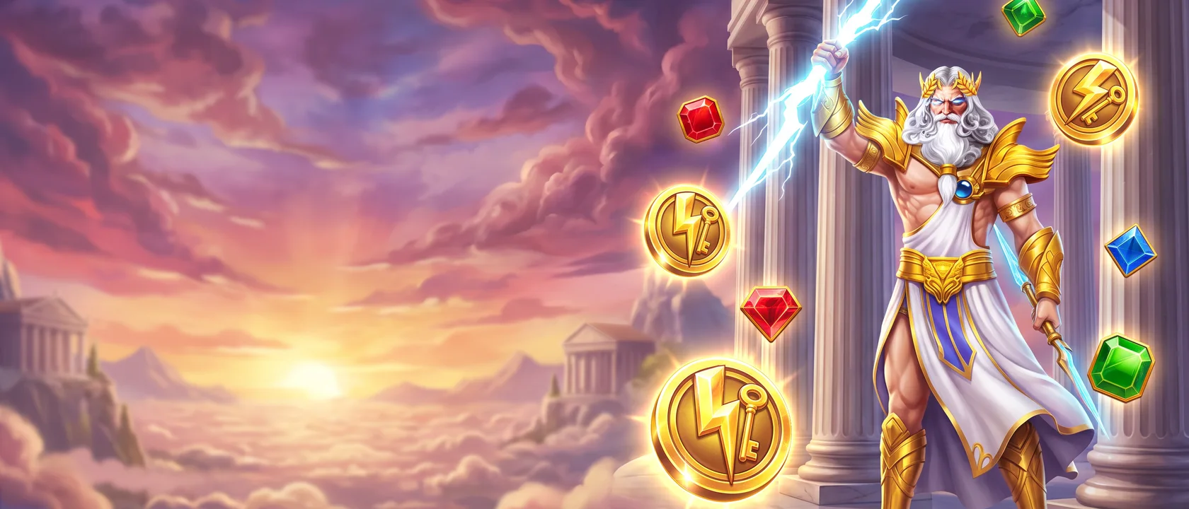 Gates of Olympus Super Scatter key art