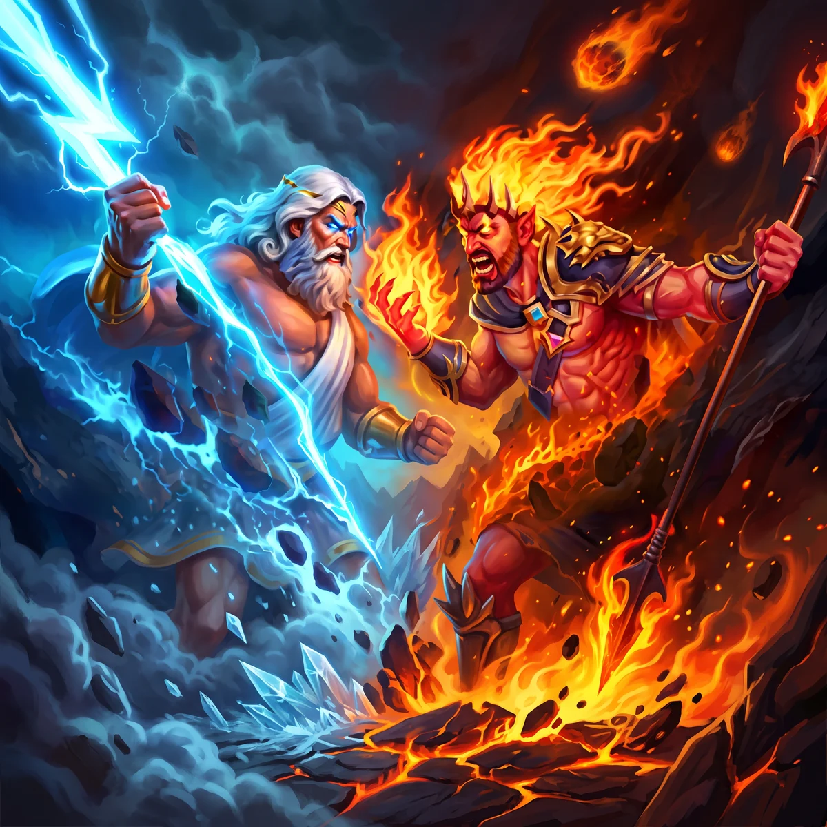 Zeus vs Hades Gods of War 250 key art