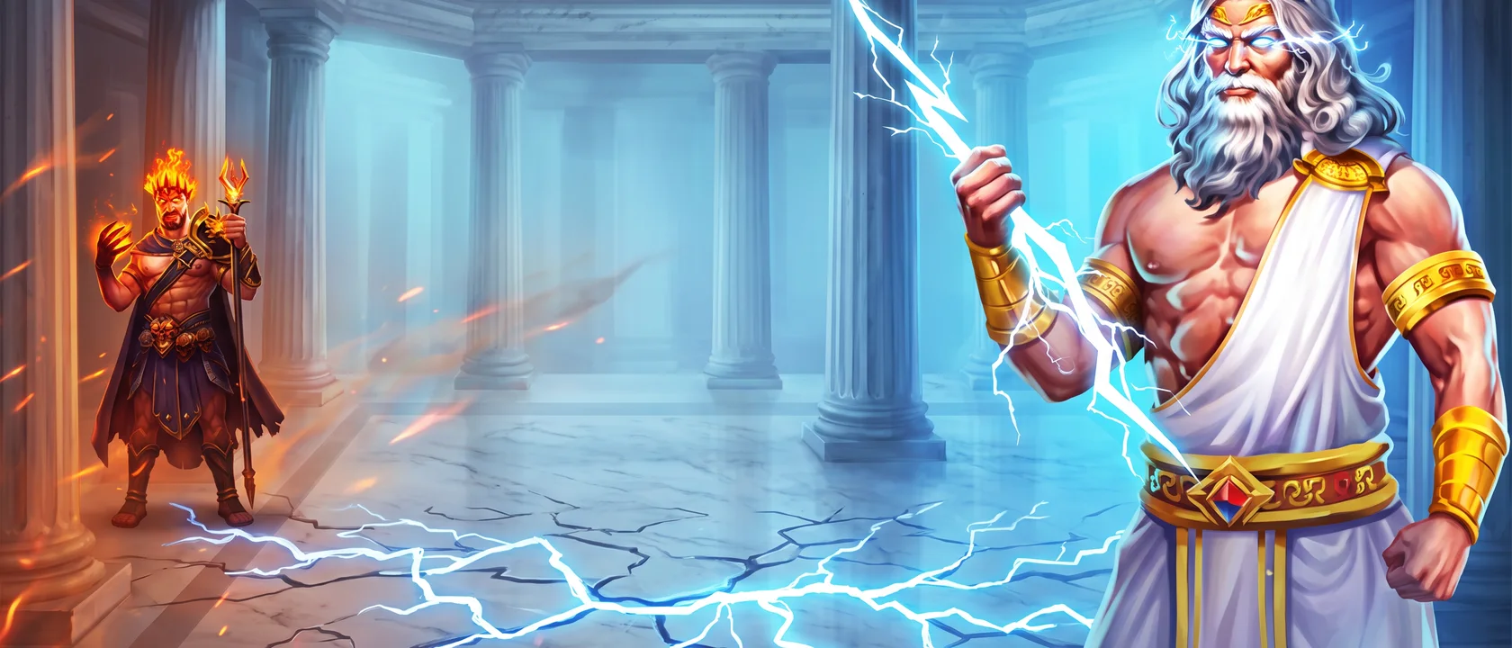 Zeus vs Hades Gods of War key art